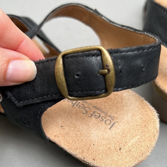 Josef Seibel Ruth 15 Platform Sandals Black Sz 36 - Picture 7 of 15